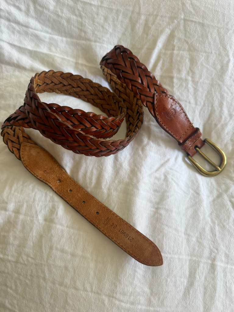 Christian Dior Vintage Braided Leather Belt - Tan And Brown